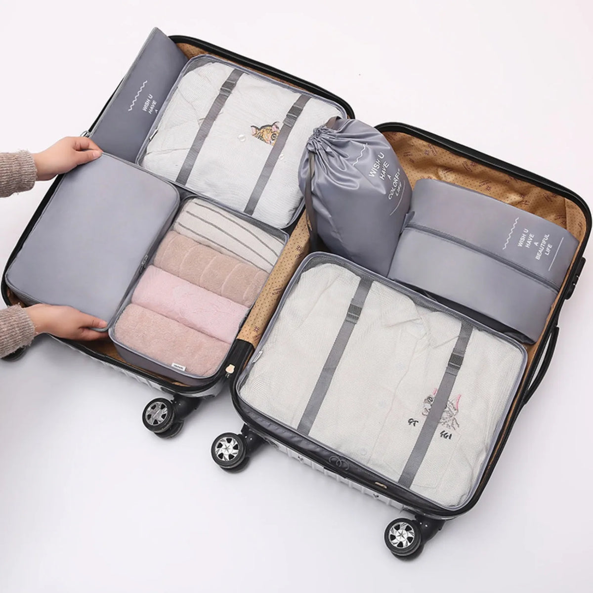 NOMADLY™ – Pack de Rangement Voyage 6 Pièces